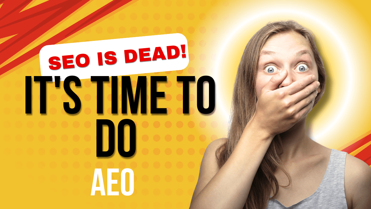 AEO marketing strategy illustration with AI-driven search optimization.